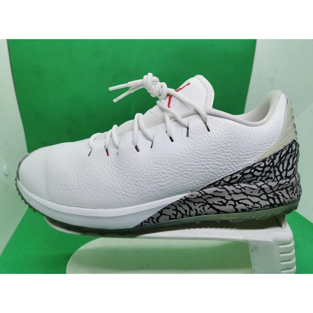 Jordan ADG Golf Shoes Mens Size 9 White Cement Elephant Spikeless AR7995-100